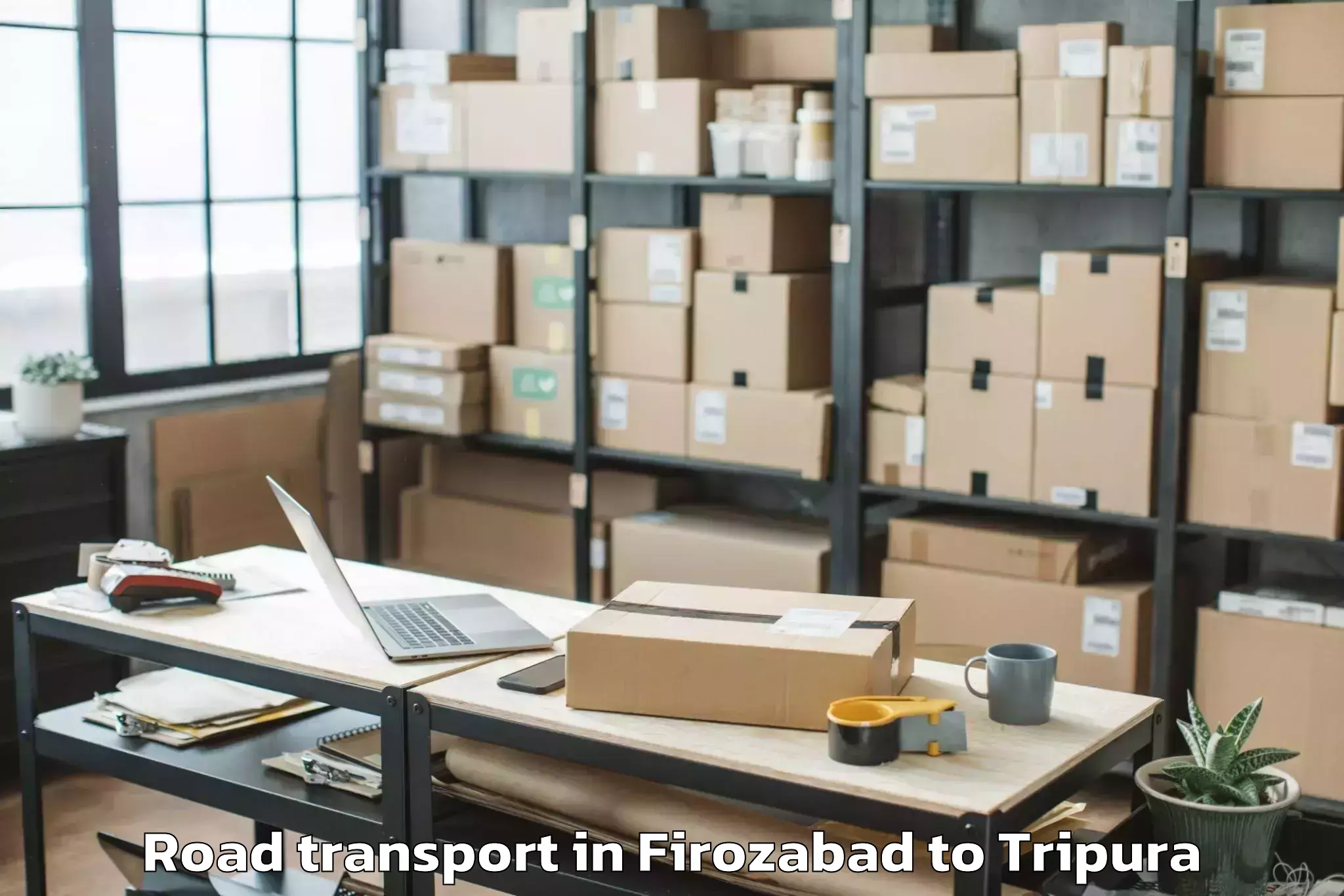 Affordable Firozabad to Hezamara Road Transport